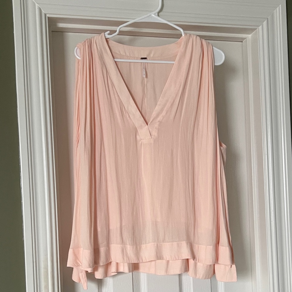 Free People Peach Sleeveless Women's Top